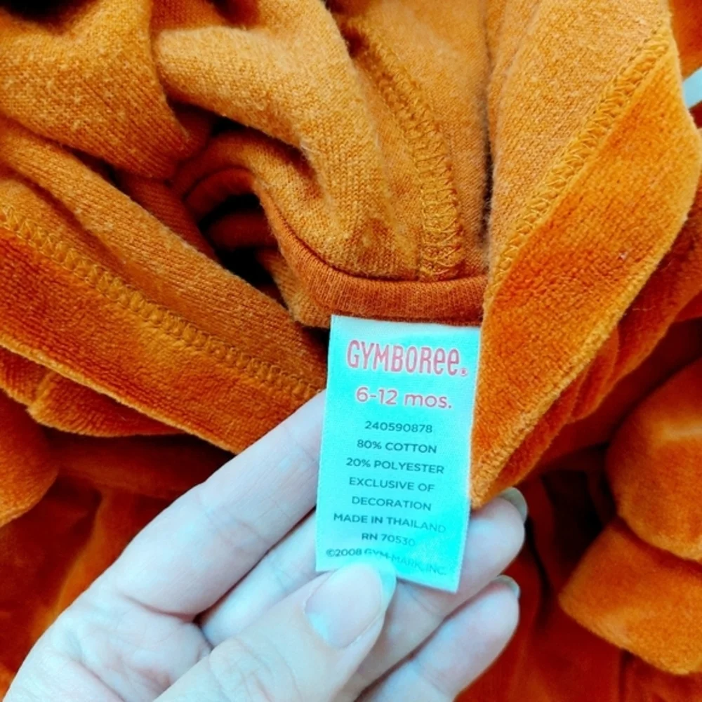 Velvety Orange Jacket‎ Pullover Autumn 6-12 months gymboree